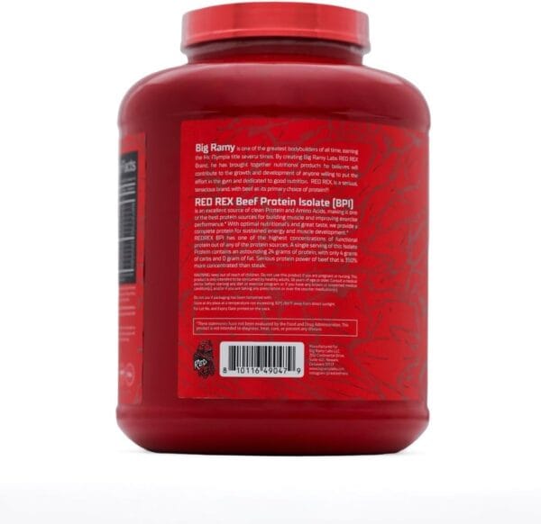 ⁦RED REX 100% BEEF PROTEIN ISOLATE - VANILLA⁩ - الصورة ⁦4⁩