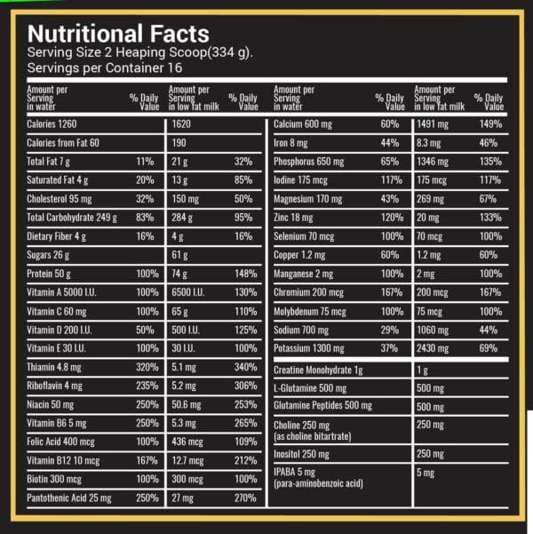 ⁦Novogen Pharma Mass Gainer 2.7 kilograms (Double Chocolate)⁩ - الصورة ⁦2⁩