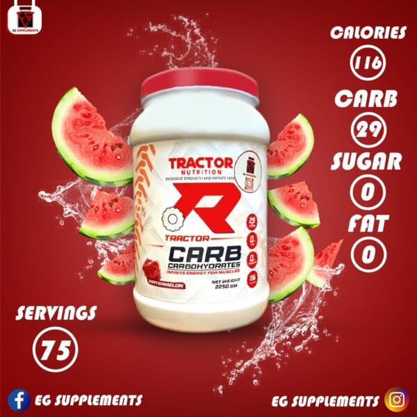 Carb Tractor - Sugar and Fat Isolated -Watermelon- 75 Servings