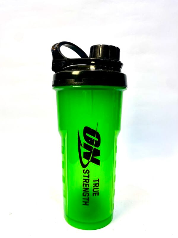 ON 700ML Protein Powder Shaker Bottle With Mixing Grid BPA-Free, Black & Green